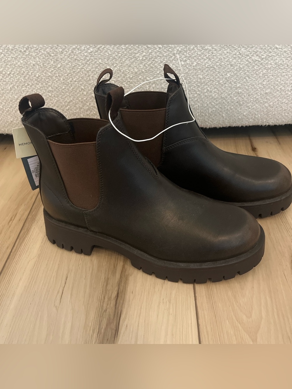 Universal Thread Dark Brown Chelsea Lug Booties Sz 8 Target Fall Season Chunky - Picture 2 of 5
